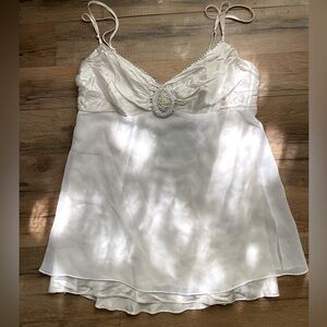 Victoria's Secret White Silk Babydoll